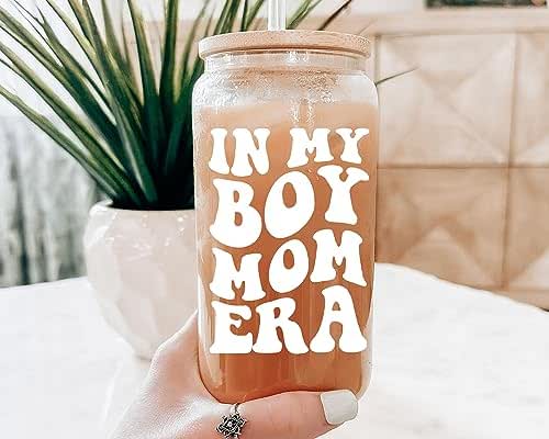 Cosictic Trinkhalm-Becher ‚In My Boy Mom Era‘ – 1,2 L, Rosa, Auslaufsicher, Isoliert