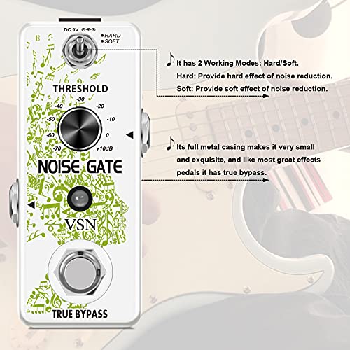 VSN Noise Killer Guitar Noise Gate Suppressor Effect Pedal 2 Modes True Bypass for Electric Guitars - Thumbnail 4