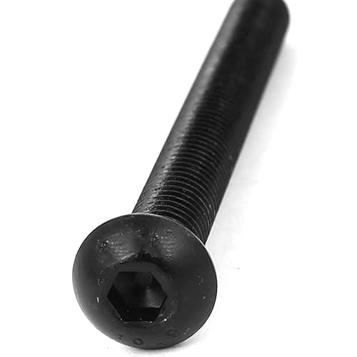 Miniatura 2 de NGe Tornillos de cabeza de botón M5x20mm, acero de aleación, totalmente roscados, unidad hexagonal Allen (M5 x 20, 50 unidades)