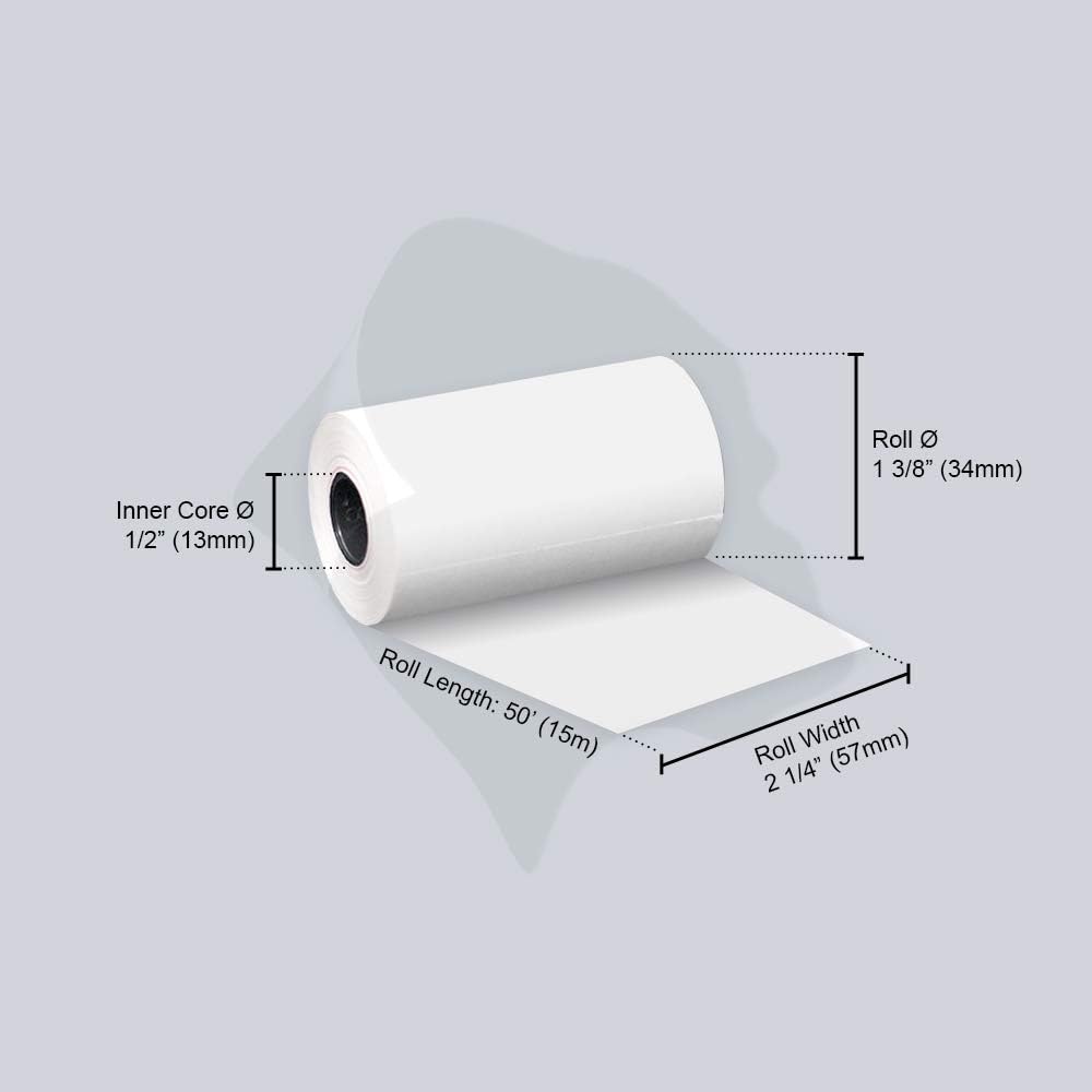 Gorilla Supply 50 Thermal Paper Rolls 2-1/4 X 50 Verifone Vx520 Ingenico ICT220 ICT250 FD400 50/CS : Office Products