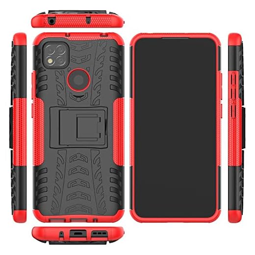 Asuwish Capa de telefone para Xiaomi Redmi 9C/10A com protetor de tela de vidro temperado e suporte fino híbrido resistente capa protetora Redmi9C NFC Redme C9 suporte móvel feminino masculino