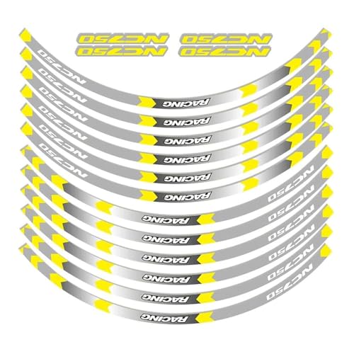 �X�e�b�J�[���� �ɓK������z���_ NC750X/S NC 750 D DA J SA SD SDA XD �I�[�g�o�C�A�N�Z�T���[���˃z�C�[���X�e�b�J�[�n�u�f�J�[�������X�g���C�v�e�[�v(Light Yellow)