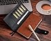 Leather Planner Cover for Hobonichi Weeks & Weeks Mega, Pebbled Genuine Leather, Slim Notebook Case with Pen Loop, Card Slots, Bookmarks & Back Pocket- (Black)