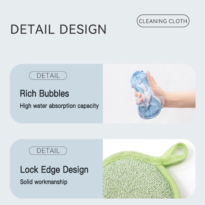Kitchen Sponge,Dish Sponge,Scrub Sponges Cleaning Supplies,Sponges for Dishes Stainless Steel Wire to Remove Stubborn Stains,Durable Thickening 6-Pack thumbnail