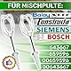 2 Stück Rührbesen für Handmixer Edelstahl mit Originalcode 00643667 643667 00659596 659596 für Bosch CleverMixx für Siemens myMix - Garantie 5 Jahre - Onix TECH