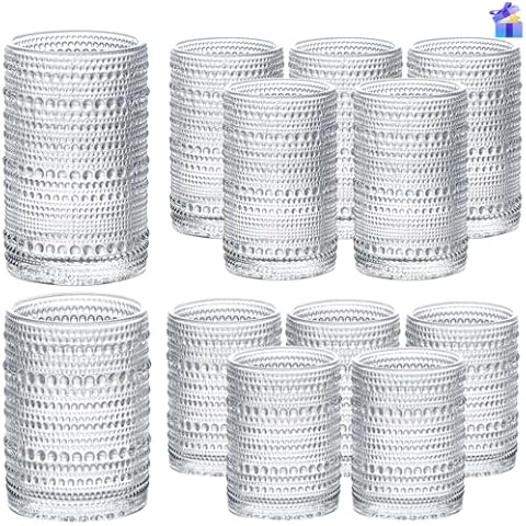 megarte Vintage Hobnail Drinking Glass Set Cover