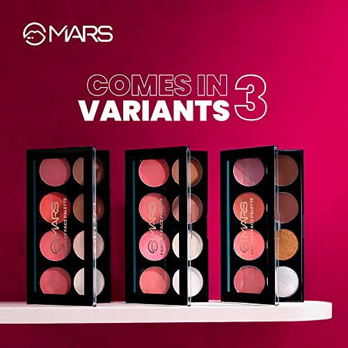 MARS Fantasy Face Palette with Blushes,Highlighters and Bronzer| Highly Pigmented & Long Lasting | Face Makeup Kit (20g) (Shade-01) - Image 4