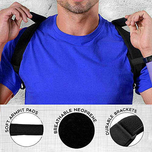 Vicfone Corretor de Postura Feminino Masculino Ajustável Cinto Suporte Costas Cinto Cinto