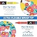 Guangna Acrylic Paint Markers Brush Tip, 72 Vivid Colors with Direct-Liquid Ink Control System, Professional-Grade Paint Pen for Rock Painting, Canvas, Glass, Plastic, Fabric & Creative Crafts