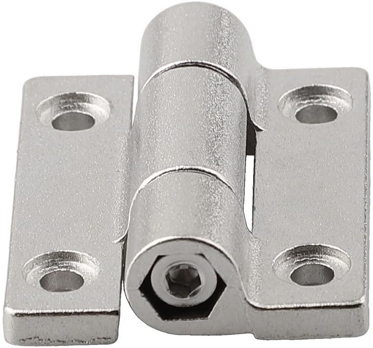 Adjustable Torque Damping Hinge, Zinc Alloy Stop Positioning Shaft with 360 Degree Rotation for Furniture Cabinets, Industrial Equipment Doors and, Hex Key Adjustable, Black or Silver, 4 Pack(Silver)