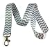 Gray Chevron Lanyard Key Chain Id Badge Holder