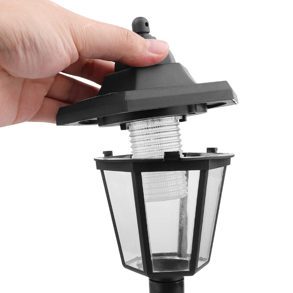 Lanterne Murale Solaire 2 Pièces, Applique Murale LED étanche pour Jardin Extérieur à Induction Automatique, Lanterne Murale Solaire avec Capteur de Lumière, Lampe de Porche Hexagonale(Noir)