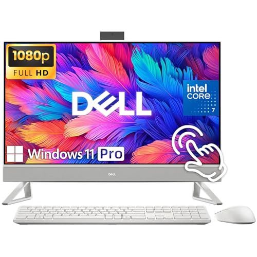 Image of Dell 27 inch 2K Touchscreen All-in-One Desktop PC, Intel Core 7 150U, 16 GB DDR5 RAM, 512GB SSD, NVIDIA GeForce MX570A, Anti-Glare, HDMI, Wi-Fi 6E, USB Type C | A, Wireless Keyboard & Mouse, Windows 11Pro
