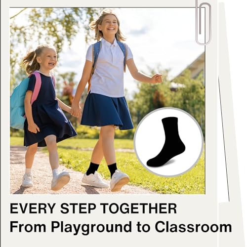 Kids' Socks 18-Pair Pack - Unisex, Breathable Moisture-Wicking Comfortable Fit for School Sports Everyday Wear Aged 4-7 — view 5