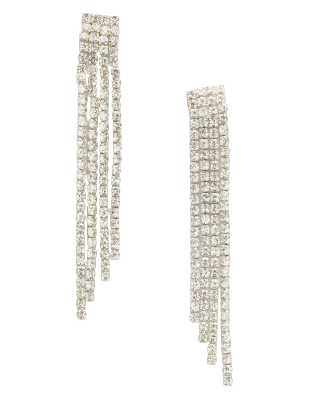 SubhagAlankar Sliver Rhinestone Crystal Long Tassel Earrings Alloy Drops & Danglers For Women (B0CD45HWXJ) Amazon Price History, Amazon Price Tracker