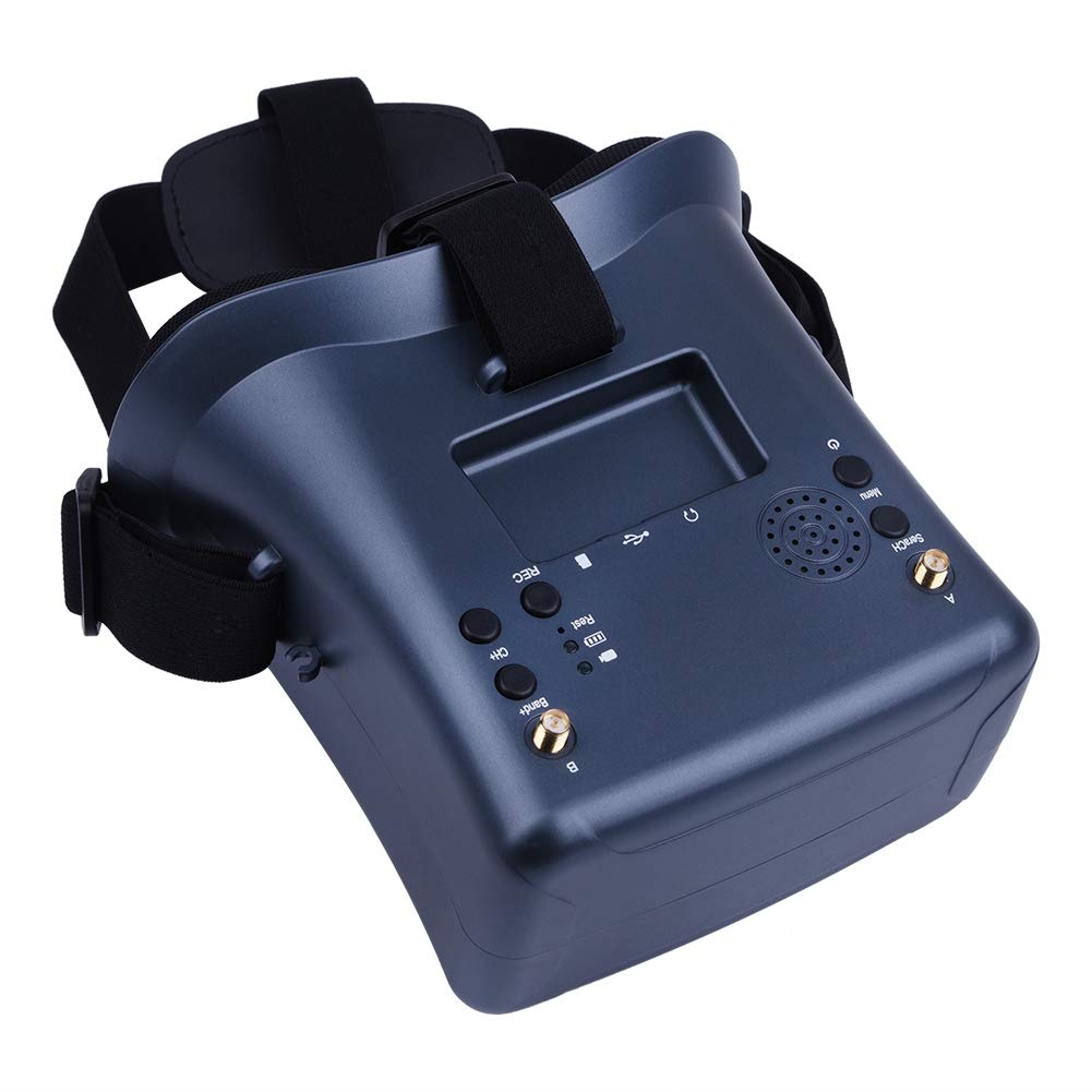 Gafas FPV de 5.8 GHz con DVR, LCD HD de 4.3 pulgadas para drones de carreras, incluye batería de 2000 mAh