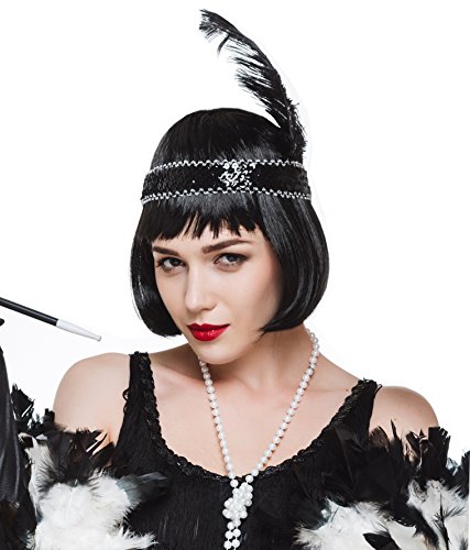 Whatsofun Women's Flapper Wig