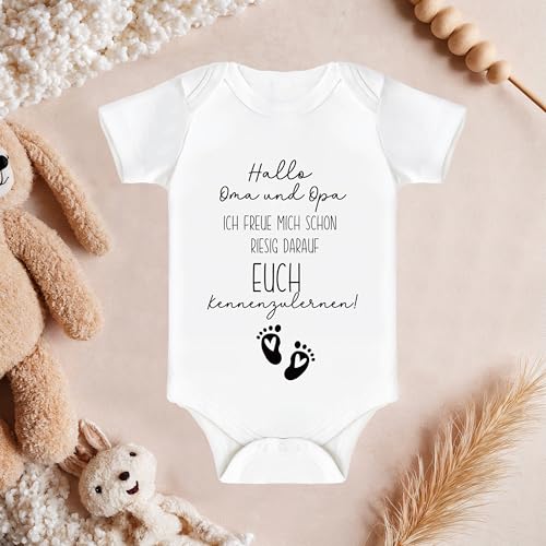 FloraVigo Babybody zum schwangerschaft verkünden großeltern, ihr werdet oma und Opa, schwangerschaft verkünden, Babyankündigung, Ankündigung eines neuen Babys