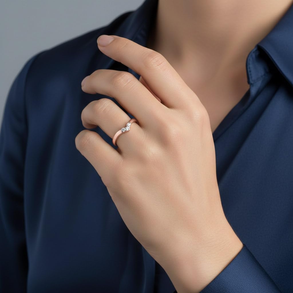 0.15 Carat Diamond Wedding Anniversary Ring in 14K Gold (SI1-SI2 Clarity)