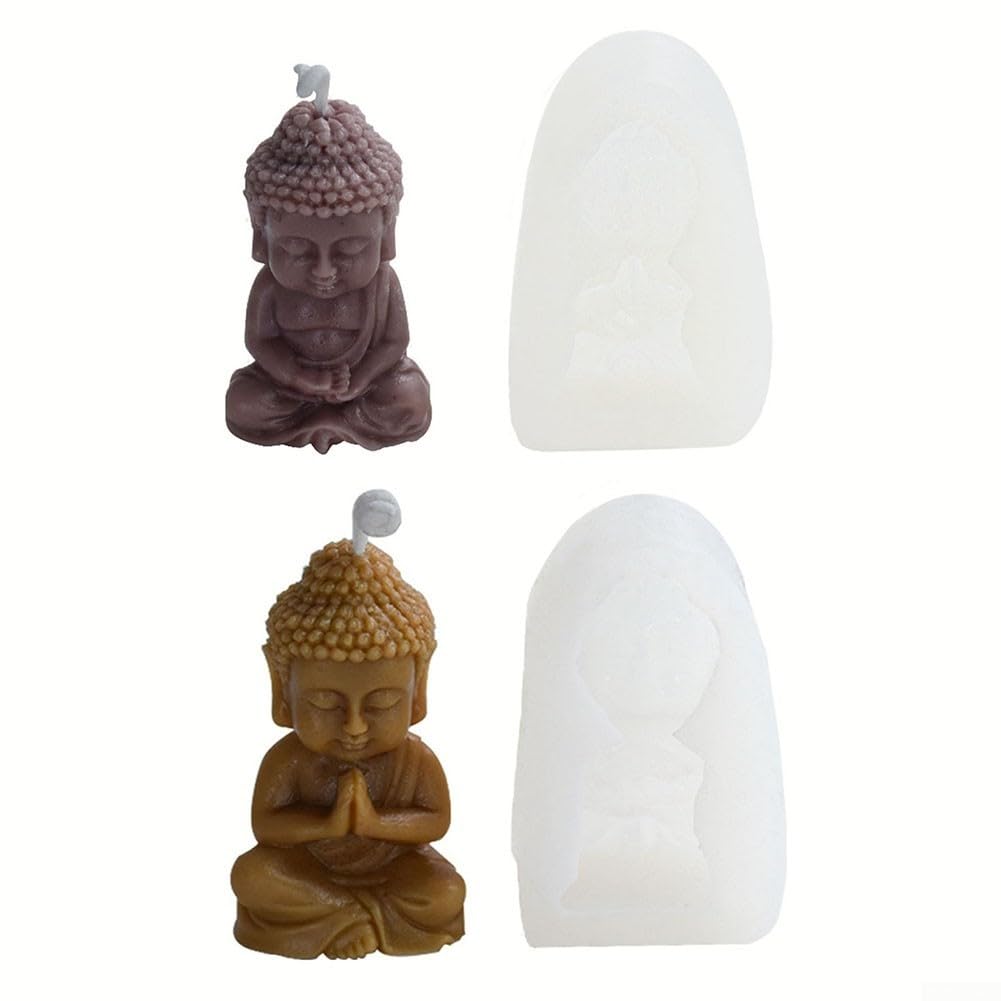 Buddha Lotus Silikonform Selbstgemacht – Für Seifen, Kerzen, Wachs & Harz | Größe Ca. 8,7x6,4 Cm