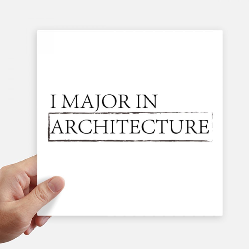 Autocollant carré architecture majeure 20 cm stickers deco valise ordi DIYthinker