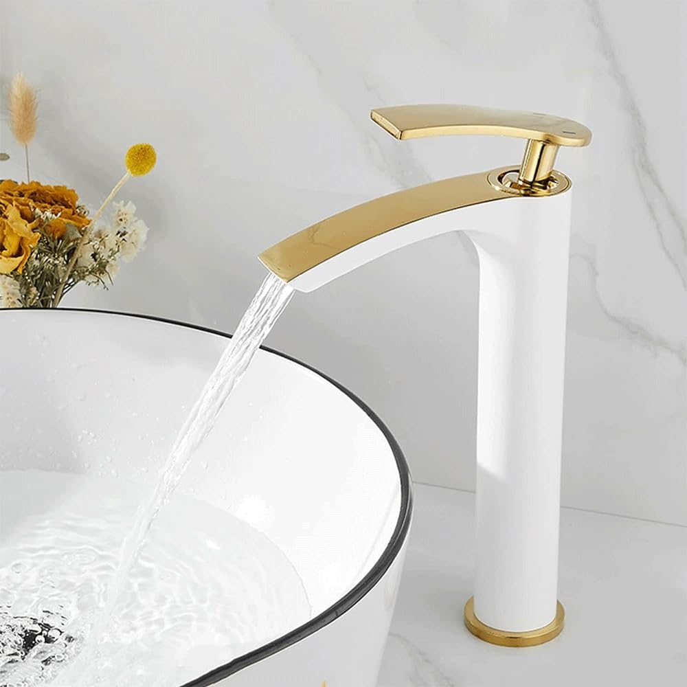 Mitigeur de lavabo cascade moderne avec commande monocommande fluide et précise