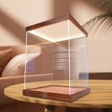 YUEKOPOU Stapelbare Acryl-Sammelvitrinenbox, transparente, staubdichte Vitrine mit Vordertür, Desktop-Aufbewahrungsorganisator for Hobbymodell- und Spielzeugsammlung(20x20x10cm(8x8x4in))