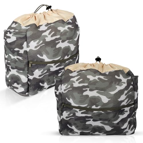 2 Pcs Saddle Hunting Dump Bag - Tree Dump Pouches with Camouflage, Saddle Pouches with