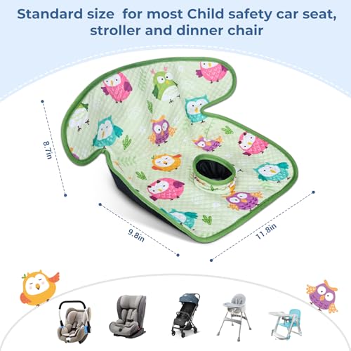 Image of COOLBEBE Car Seat Protector for Potty Training, 2 Pack Dry Waterproof Car Seat Liner Toilet Training for Baby Toddler, Piddle Pads Cover Pad for Strollers & Carseat (Green)