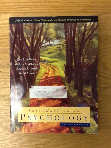 Introduction to Psychology/Study Guide 0155002899 Book Cover