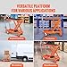 Imagen de VEVOR Carro Hidráulico de Mesa Elevadora Capacidad de Carga de 230 kg Elevador Manual de Tijera Simple Altura de Elevación de 720 mm 4 Ruedas Cojín Antideslizante para Manipulación Transporte