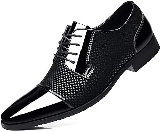 Men's Dress Shoes Casual Oxford Lace-up Shoes Business Formal Shoes Cap Toe Fashion Shoes