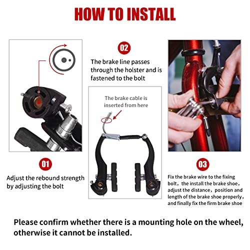 image for Gashwer Complete Bike Brakes Set, Universal Bike Front and Rear MTB Br