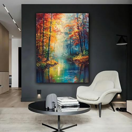 Impression sur toile paysage forestier et grand poster mural de restaurant