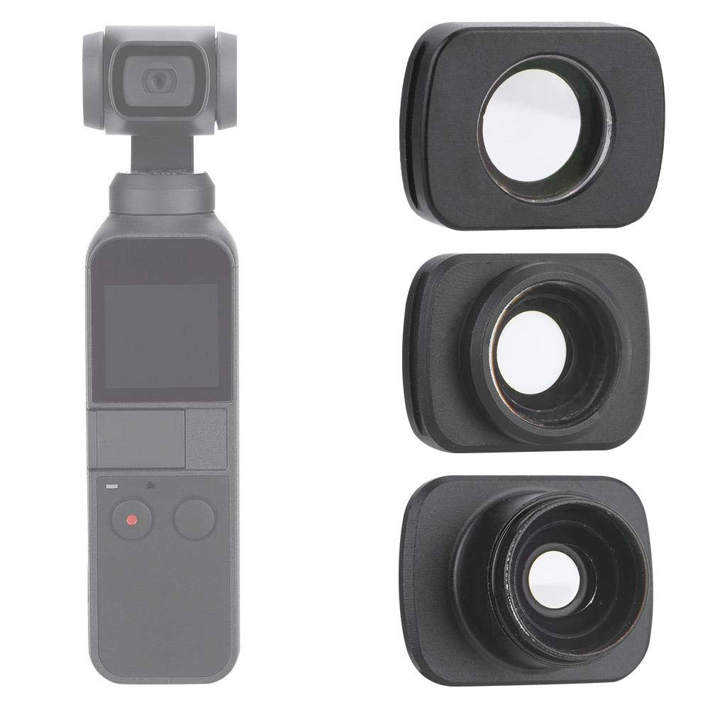 Topiky 3Pcs Kit de Filtro de Lente Micro Gran Angular / 10X Macro/Lente Ojo de para