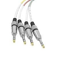 Vista 3 de Seismic Audio - SAXT-4x10F - Cable de serpiente hembra TRS a XLR de 4 canales de 1/4 pulgadas - 10 pies de largo - Extremos de servicio - Serpiente