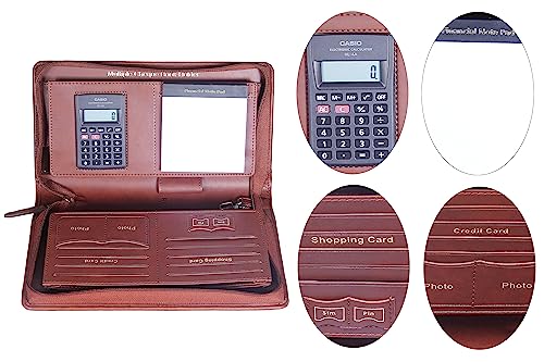 Image of Sukeshcraft Multiple Cheque Book Holder | 8 Digit Calculator Finiancial Note pad