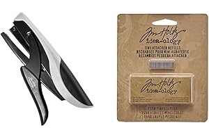 Tim Holtz Tiny Attacher and Refills Bundle: Precision Crafting and Embellishments