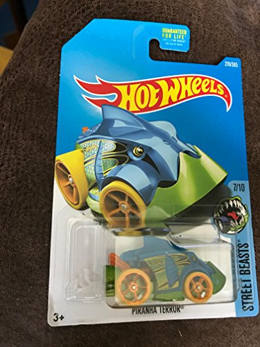 Hot Wheels 2017 Street Beasts Piranha Terror (coche piraña) 278/365, azul
