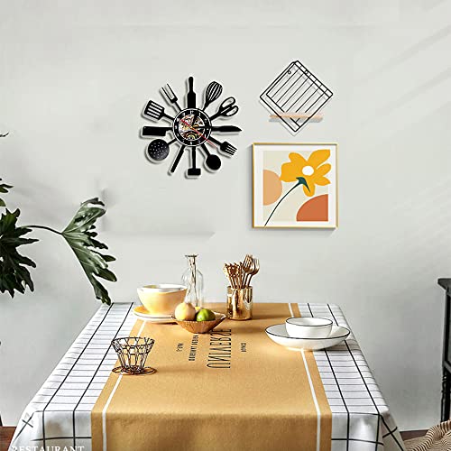 Horloge murale en vinyle de cuisine pour personnaliser votre coin repas avec style