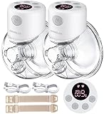 Breast Pump, Wearable Breast Pump, S12 Hands Free Breast Pump, Electric Portable Breast Pump with 2