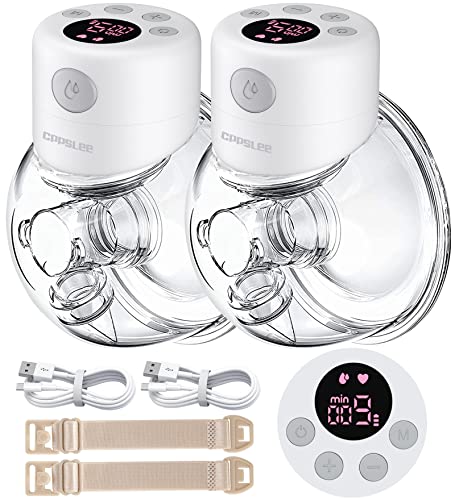 Image of Breast Pump, Wearable Breast Pump, S12 Hands Free Breast Pump, Electric Portable Breast Pump with 2 Mode & 9 Levels, Wireless Breast Pump Hand Free, LCD Display, 24mm Flange, 2 Pack