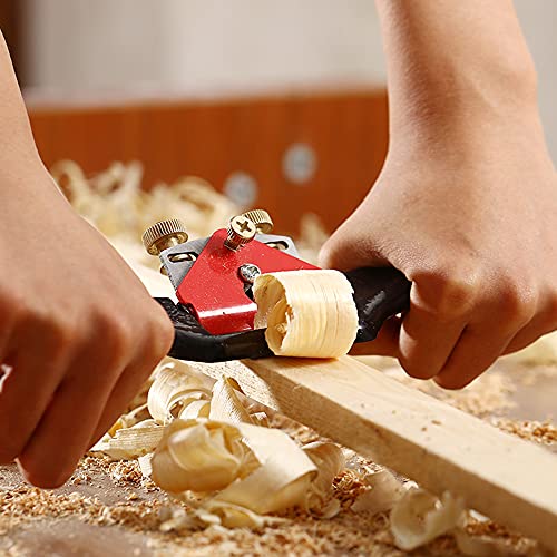 Allazone 10 Zoll Verstellbare Metallklinge Schweifhobel, Einstellbar Anpassung Holzbearbeitung Schneide mit 5 Ersatzklingen zum Hobeln Trimmen von Holzbearbeitungswerkzeugen