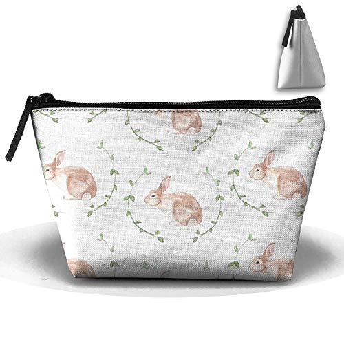 Preisvergleich Produktbild Kaninchen-Häschen-Malerei, tragbarer Telefon-Münzen-Speicher-Trapez-Kultu... Make-upreise, Kosmetiktasche-Waschbeutel