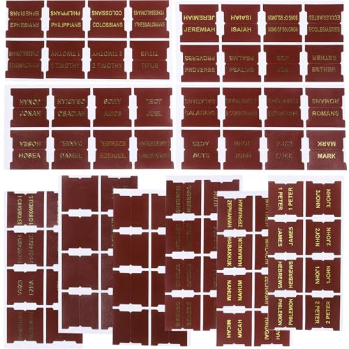 Etiquetas para Biblia de cuero con divisores dorados, el juego ideal para regalar en estudio