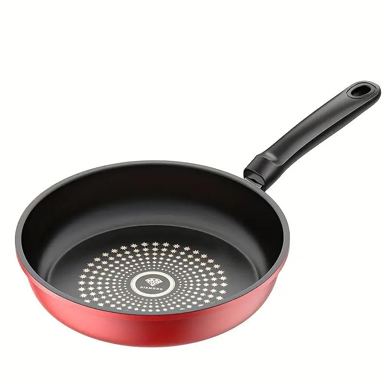 Bewinner Sartén de Hierro Fundido Sartén Antiadherente de 10,24 Pulgadas, Apta para Lavavajillas Compatible con Inducción para Huevos, Filetes, Panqueques, Utensilios de Cocina Antiadherentes con