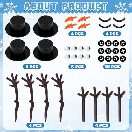 Christmas DIY Snowman Kit--4 Pcs DROPS TO (works on 4) - image 2