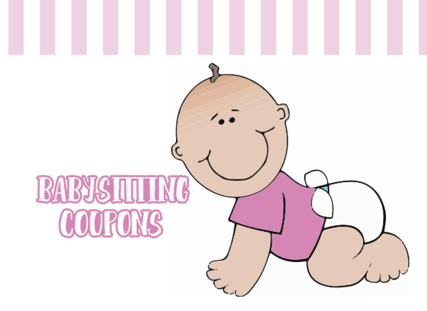 Babysitting Coupons: Funny Gift For New Parents, Let's Give A Day Off For New Mom And New Dad.