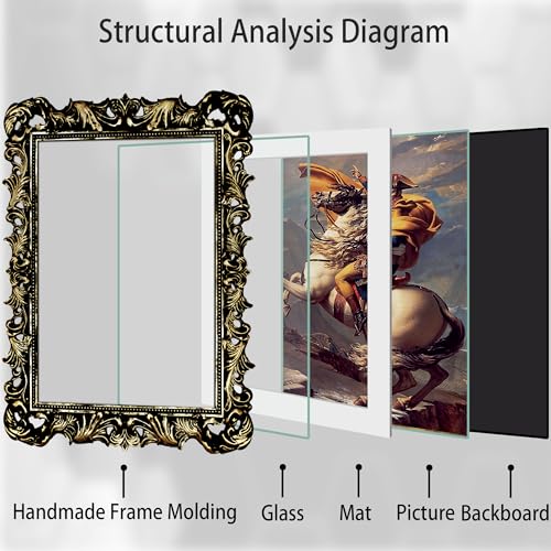 Image of Black 11x14 Picture Frame Ornate Gothic Vintage Antique Baroque