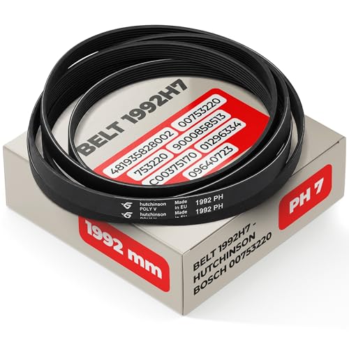Courroie trapézoïdale pour sèche-linge Poly-V 1992 PH 7 avec code original 00753220 753220 9000858513 pour Bosch pour Siemens C00375170 481935828002 pour...